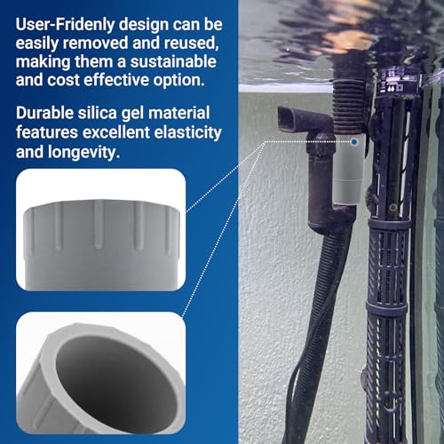 Aquarium Rubber Adapter Ribbed Hosing for Fluval 304/305/306/307/404/405/406/407, 2 Pack