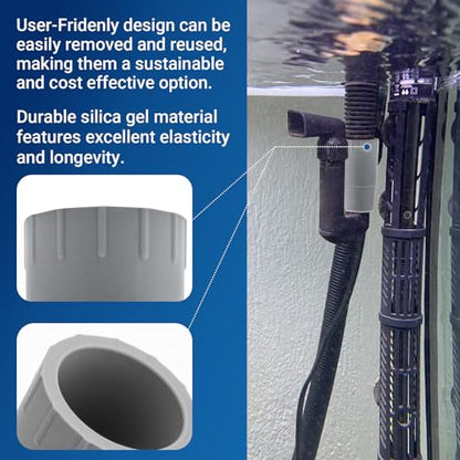 Aquarium Rubber Adapter Ribbed Hosing for Fluval 304/305/306/307/404/405/406/407, 2 Pack