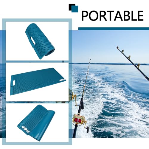 NonSlip Fish Fillet Mat for Filleting, Cutting, Cleaning Heavy Duty Rollable Fish Bait Cutting Board No Need Fish Grippers Large Size Fish Cleaning Mat (14 * 28”, Green) - color: Green, size: 28"L x 14"W