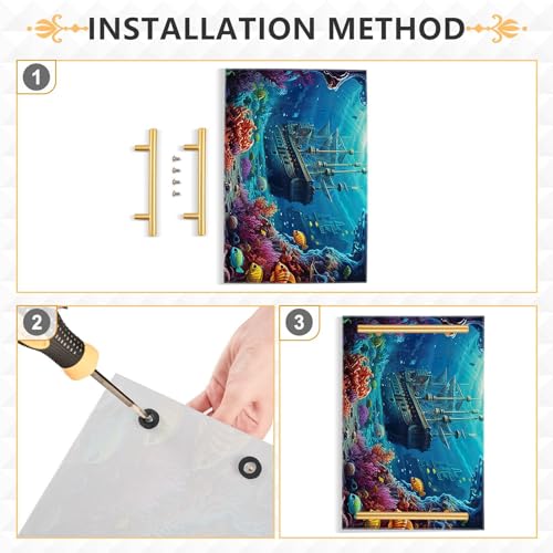 Undersea Vanity Tray,Bathroom Tray,Jewelry Storage Dresser Tray Kitchen Sink Toilet Tank Tray Organizer for Candle Plant Perfume Shampoo Towel Home Decor 7.87 * 11.81in 2010999