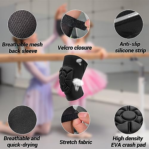 Kids/Youth Knee Pads Elbow Pads, Sports Compression Support Sleeve | Knee Elbow Protective Gear, Sports Knee Elbow Protector with Thickened Pads for Basketball Wrestling Football Volleyball - size: YS (leg circumference: 9.45-10.63‘’)
