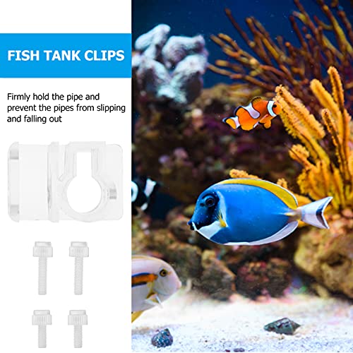 BESPORTBLE 1pc Multi-Function Fish Tank Feeding Clamp Easy Install Food Fixing Holder for Aquarium Inlet Outlet Acrylic Design for Pet Fish