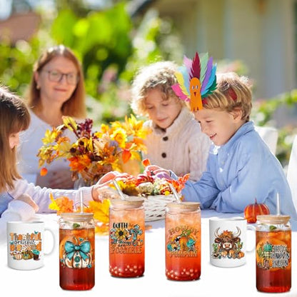 Fall UV DTF Stickers - 20 Sheets Vintage Western UV DTF Cup Wraps for 16 oz Glass, Cow Cute Bow Cactus Boot Rub on Transfer Stickers, Waterproof Uvdtf Decals for Water Bottle, DIY Crafts - style: Western Fall