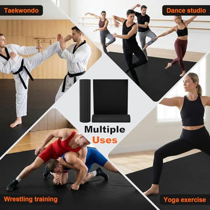 Thick Workout Mats 118.11x59.06x1.18in Indoor Gymnastics Track Exercise Mat Non-Slip Surface High-Density Gym Mat for Home Yoga Pilates Martial Art Boxing MMA