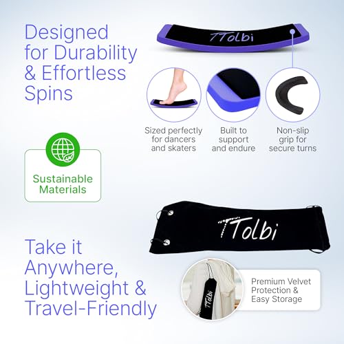 Turn Board for Dancers and Skaters, Ballet and Figure Skating Spinner - color: Blue