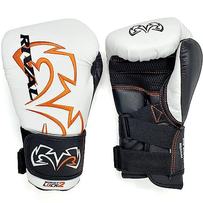 RIVAL Boxing RB11 Evolution Heavy Bag Gloves, with a High-Density, Power-Transmitting Foam and Microfiber Outer - color: White, size: Medium