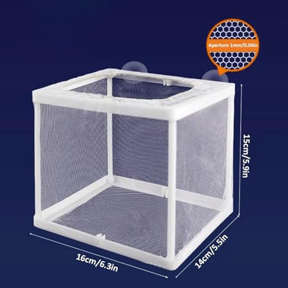 Fish Breeder Box - Fish Isolation Box Mesh Box, Aquarium Breeder Box, Fish Fry Hatchery, Juvenile Separation Net with Suction Cups, Nursery for Guppy Shrimp - color: small