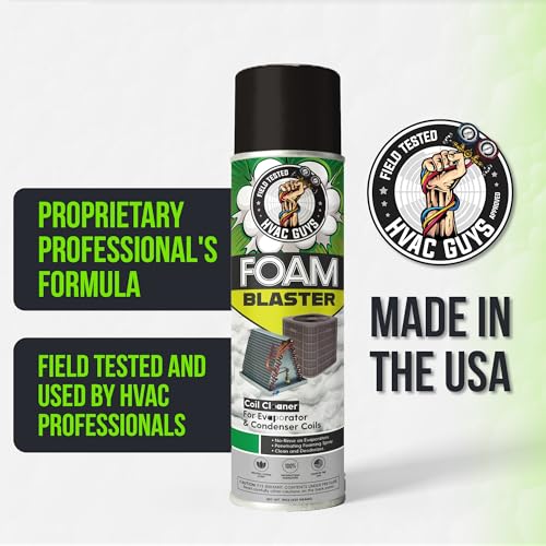 Leak Saver Foam Blaster AC Coil Cleaner Foam Spray | HVAC Coil Cleaner for AC Unit | Professional Deep-Penetrating Formula for Evaporator (No Rinse) & Condenser (Light Rinse) - 3 Pack - size: 18 Fl Oz (Pack of 3)