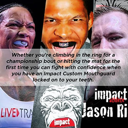 Impact Mouthguard Boxing, MMA, Muay Thai Sports Mouthguards for Youth Adults, Professional Custom-Fit, Dino Eyes - color: Dino Eyes