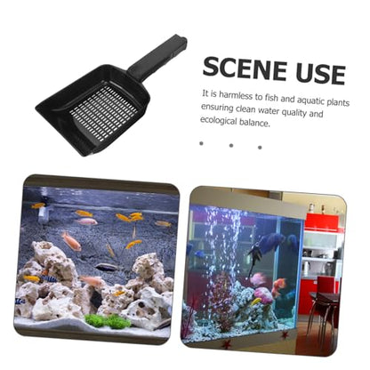 GALPADA Aquarium Sand Shovel Sponge Cleaner Stand Clarifier Scrubber for Filters Tubing Turtle Vacuum Feeders Canister Water Tank Lint Black Plastic