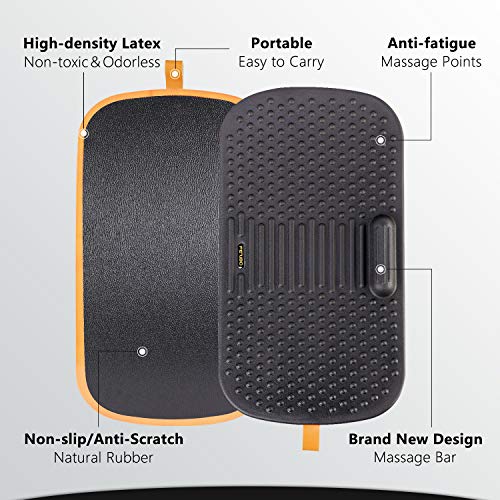 FEZIBO Standing Desk Mat with Anti Fatigue Bar - size: Large