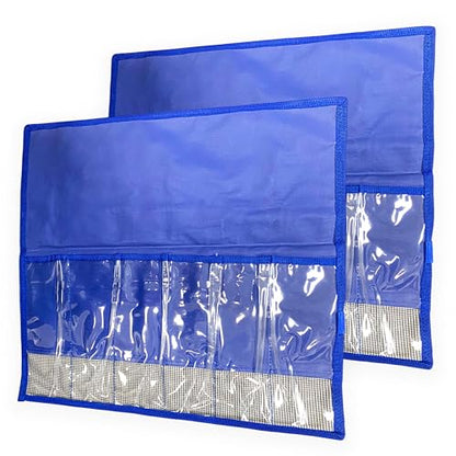 6-Pocket Lure Bag 2 Pcs Blue, for Saltwater & Freshwater Tackle Storage, Includes Multi-Compartment Organizer, Ideal for Offshore Fishing & Traveling Anglers