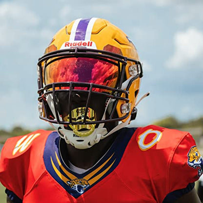 Battle Binky Oxygen Football Mouthguard | Maximum protection for safe secure fit, Built-in airflow channels, No boiling required, Advanced composite material - color: Chrome Gold