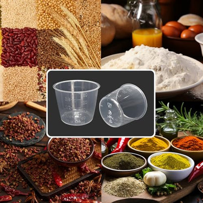 4 Pcs Plastic Transparent Rice Measuring Cups, 160ml 3/4 Cup Rice Cooker Cup Small Laundry Measuring Cup for Cooking,Dog Cat Food Measuring