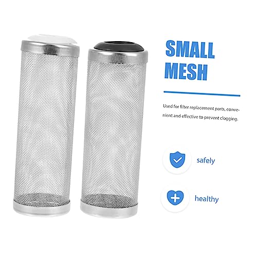 Happyyami 4pcs Stainless Steel Aquarium Cover Easy to Install Fish Tank Protective Cover Prevents Debris from Entering Extends Lifespan Compatible Inlet