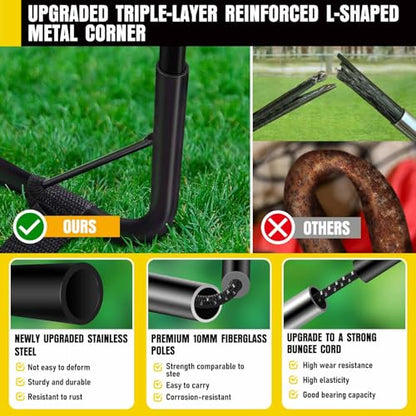 Soccer Goal, Kids Soccer Goals for Backyard Set, Pop Up Soccer Net - color: Black Gray, size: 6 ft x 4 ft