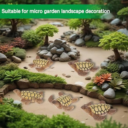 24 Pcs Miniature Sea Turtles Sea Turtle Figures Ocean Animal Figurines Mini Turtle Figurines for DIY Home Fairy Garden Office Fish Tank Birthday Party Favor Decorations