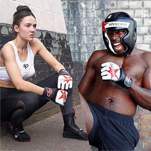 Starpro | Light & Durable MMA Gloves | Great for Grappling & Sparring | MMA Gloves for Men, MMA Gloves Women, MMA Sparring Gloves, MMA Gloves Men, MMA Training Gloves, MMA Boxing Gloves - size: Large