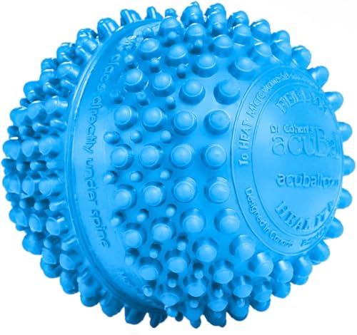 Dr. Cohen's acuball Heatable Deep Tissue Massage Ball - acuBall Trigger Point Massage Therapy for Myofascial and Stress Release and Exercise - Effective Back Massager Ball for Targeted Pain Relief - color: Acuball Large - Blue