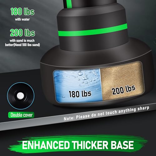 Heavy Punching Bag for Adults Teens, Standing Boxing Bag with Gloves - color: Green