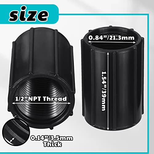 10 Pcs 1/2 Inch PVC Double Female Threaded Coupling Sprinkler Extension Riser Pipe Fitting Garden Drip Irrigation System NPT Coupler for Irrigation Tube Yard Sprinkler Riser Accessories