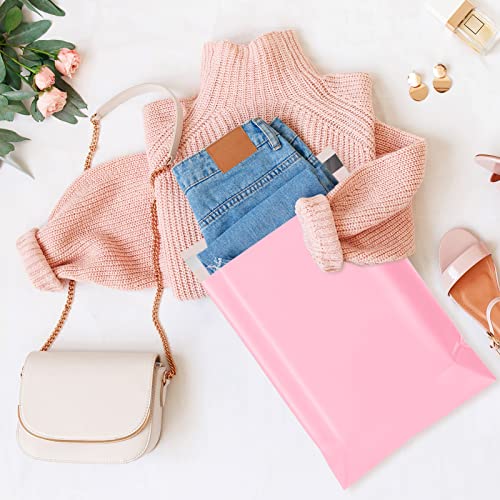 Metronic Poly Mailers 12x15.5 100 Pack, Strong Adhesive Shipping Envelopes for Clothing, Medium Shipping Bags for Small Businesses, Waterproof Mailers Poly Bags for Shipping, Packages Bags Light Pink - size: 12x15.5 100PC