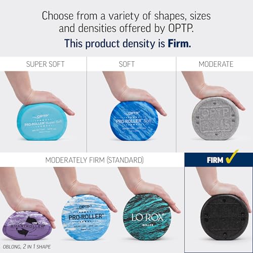 OPTP AXIS Firm Density Foam Roller – Round, Black, 36" x 6" | High density foam roller for heavy use, physical therapy, yoga, Pilates, fitness exercise & sports training, smooth surface - color: Black - 36" X 6" Round