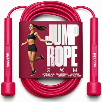 SPORTBIT Adjustable Jump Rope for Fitness and Exercise - color: Magenta