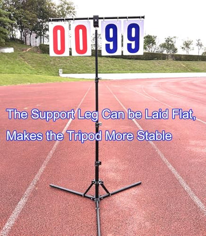 Purple River Extra Large Numbers Manual Flip Scoreboard with Stand | Numbers 8.7"x5.1", Easy set up, Extra Large Numbers