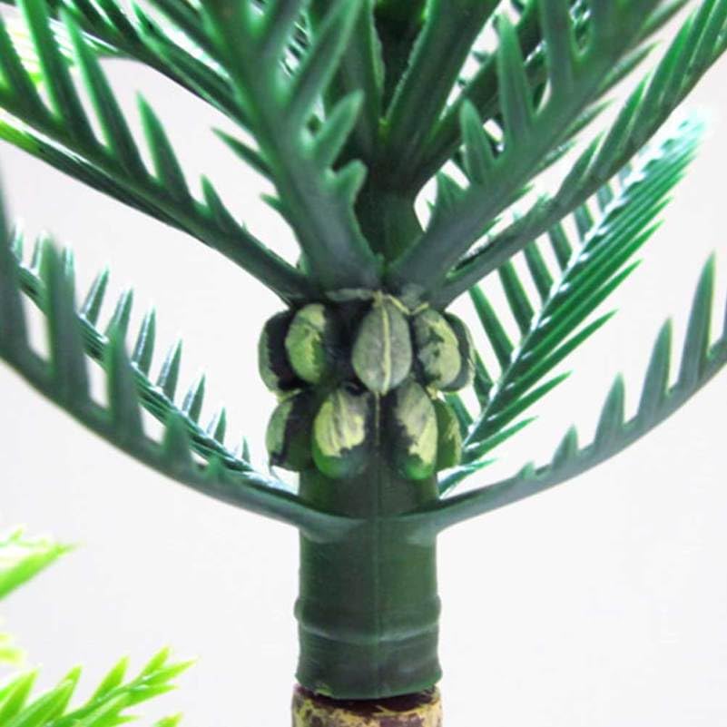 Amosfun Fake Coconut Tree Ornament Set 3.14 x 12.59 x 10.23 Inch Mini Hawaii Beach Scene Decoration for Home Shop Micro Landscape Aquarium Decoration Use