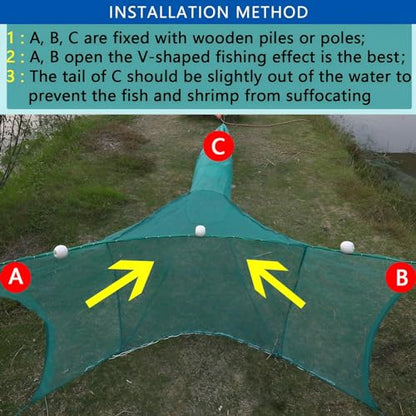 Crab Trap Shrimp Trap Shrimp Net Fish Trap Lobster Trap Minnow Trap Collapsible Portable Net Crab Net Large Inlet with Float and Heavy Duty Chain for Catching Crabs Lobsters Fish