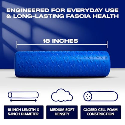 MELT Method 18 Inch Travel Soft Foam Roller- Half the Length of The MELT Full Body Roller | Portable Travel Size, Cross-Linked Memory Foam, Latex-Free, Myofascial Release, Lower Back, Hips, Neck, Shoulders