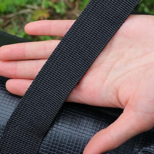 Tent Pole Bag Oxford Cloth Camping Storage Fishing Rods Awning Frame Clubs Carry Case with Reinforced Bottom Black 59.1 Inch(60 * 25 * 25 cm)