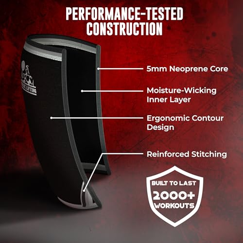 Elbow Sleeves (1 Pair) for Weightlifting, Powerlifting & Cross-Training - 5mm Neoprene Support for Men & Women - size: Small