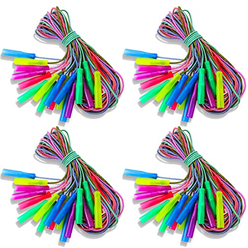 Honoson 100 Pcs Jump Ropes Bulk for Kids 7.8ft Adjustable,Multicolor - color: Multicolor
