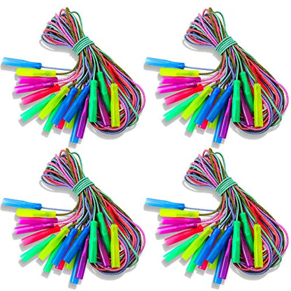 Honoson 100 Pcs Jump Ropes Bulk for Kids 7.8ft Adjustable,Multicolor - color: Multicolor