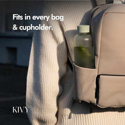 KIVY Slim Water Bottle 22oz Tritan - Lightweight & Shatterproof - BPA-Free - color: 04 Cream Clear, size: 22oz