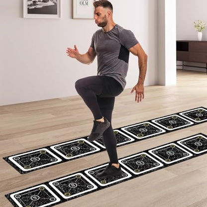 Rubber Agility Ladder Non-Slip Speed Agility Training Ladder Pad for Soccer Football Footwork, Workout Ladder for Soccer Football Tennis Boxing Training, Agility Training Equipment - size: 8.8 ft