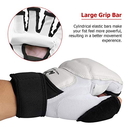 Punch Bag Training Gloves, LangRay MMA Grappling Gloves for Sparring Martial Arts Boxing Training for Adults and Kids - size: Small, style: Taekwondo White