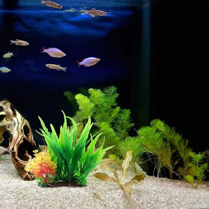 BESTonZON Artificial Aquarium Plants Fish Tank Decor, Plastic Simulation Aquatic Grass with Weighted Base, Fake Water Grass Decoration for Freshwater and Saltwater Tanks
