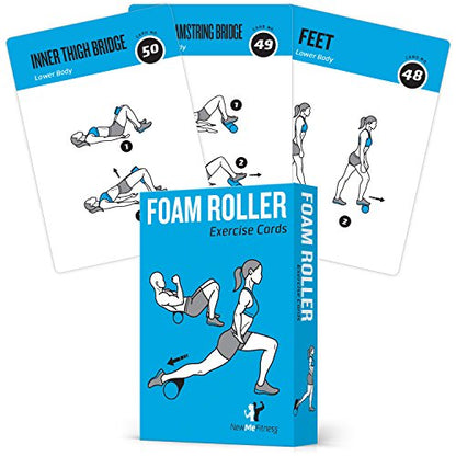 Foam Roller Workout Cards, Instructional Fitness Deck for Women & Men, Beginner Fitness Guide to Training Exercises at Home or Gym - style: Foam Roller