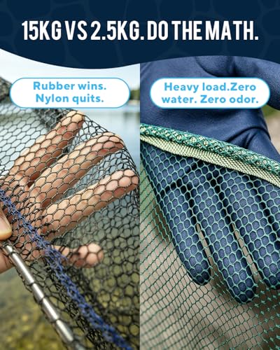 2Pack Drop Net for Pier Fishing Set, Foldable Fishing Net 31.5"×40" Hoop, Foldable Crab & Fishing Net Trap, Crab Nets for Crabbing Trap, Pier & Dock Drop Net for Crawfish, Shrimp, and Minnows