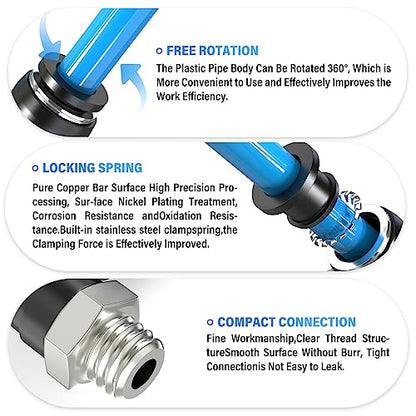 TAILONZ PNEUMATIC Male Elbow 4mm Tube OD x M6 Thread 90 Push to Connect Fittings PL4-M6 (Pack of 10) - size: 4mm OD M6