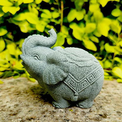 livelyfish Aquarium Elephant Statue Fish Tank Decorations Asian Foo Dog Statue Sculpture Feng Shui Ornaments for Pet Betta Fish Rest Fish Tank Decor, E