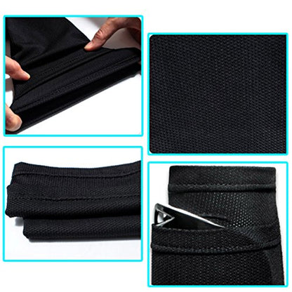 Cosmos 2 Pairs Shin Guard Sleeves Soccer Guard Sleeves for Soccer Sports, Black Color