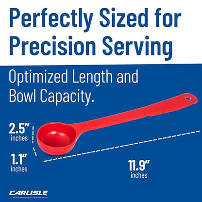 Carlisle FoodService Products Measure Miser Plastic Measuring Spoon with Long Handle, 2 Ounces, Red (Pack of 12) - color: Red, size: 2 Ounces (Pack of 12), style: Solid Long Handle