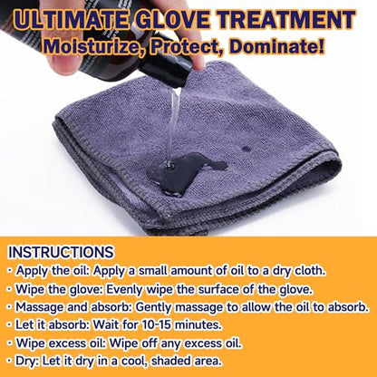 AliBall Premium Baseball Glove Oil - Softens, Hydrates, and Break-in for Baseball/Softball Gloves - 100% Natural, Baseball Glove Conditioner Break in - size: 8.5 Fl Oz