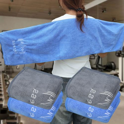 25 * 110cm Ultra-fine Fiber Sports Cooling Towel Men's and Women's Super Soft Fitness Swimming Quick Drying Sports Towel,Royal Blue - color: Royal Blue