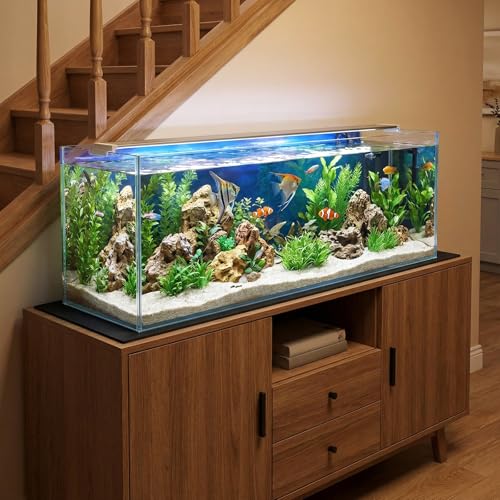 Aquarium Leveling Mat, 24 x 48 Inch Under Tank Pad, 6mm Thick Non-Slip Shockproof Fish Tank Cushion, Waterproof, Easy to Cut, Black - color: Black, size: 24 x 48in
