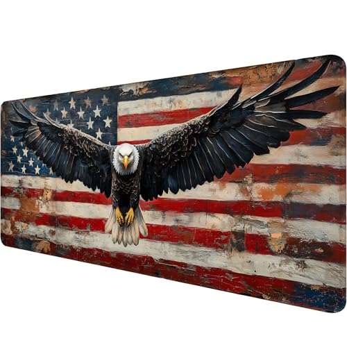 American Flag Gaming Mouse Pad Desk Pad USA Flag XL Mouse Pad Large Mousepad Extended Laptop Keyboard Mat Gaming Desk Pad Mouse Mat Office Computer Keyboard Laptop Home 31.5"x11.8" - color: American Flag_005, size: 11.8" x 31.5"